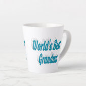 Moederdag van Grandma sky blue typografie Latte Mok (Rechterhoek)