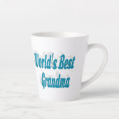 Moederdag van Grandma sky blue typografie Latte Mok (Rechts)