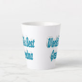 Moederdag van Grandma sky blue typografie Latte Mok (Voorkant)
