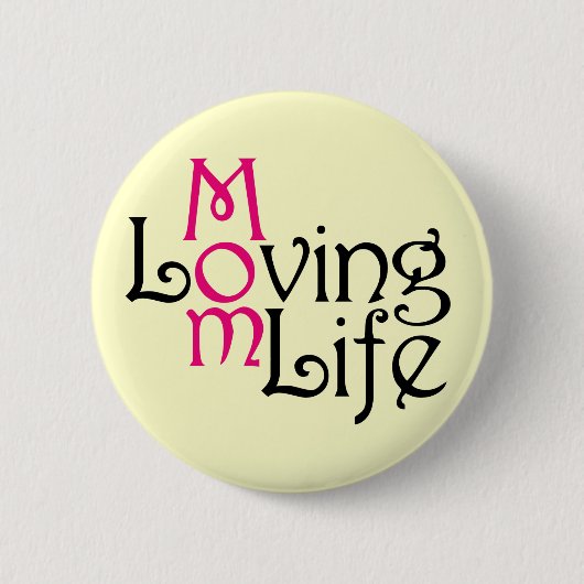 Moederdag van het liefhebben van mam ronde button 5,7 cm (Voorkant)