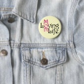 Moederdag van het liefhebben van mam ronde button 5,7 cm (In situ)
