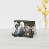 Moederdag van het Zwanengezin Kaart (Gele Bloem)