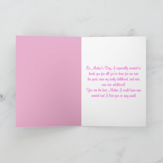 Moederdag van je liefde kaart (Binnen)