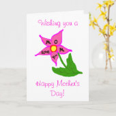 Moederdag van je liefde kaart (Gele Bloem)