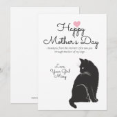 Moederdag van kat feestdagenkaart (Voorkant / Achterkant)