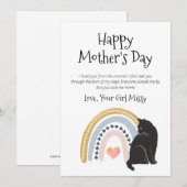 Moederdag van kat feestdagenkaart (Voorkant / Achterkant)