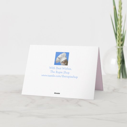 Moederdag van katten, vis en botervliegen feestdagen kaart (Achterkant)