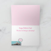 Moederdag van katten, vis en botervliegen feestdagen kaart (Binnen)