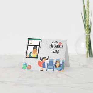 Moederdag van kind bedankkaart