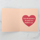 Moederdag van moeder en kind met een schattige kaw kaart (Binnen)