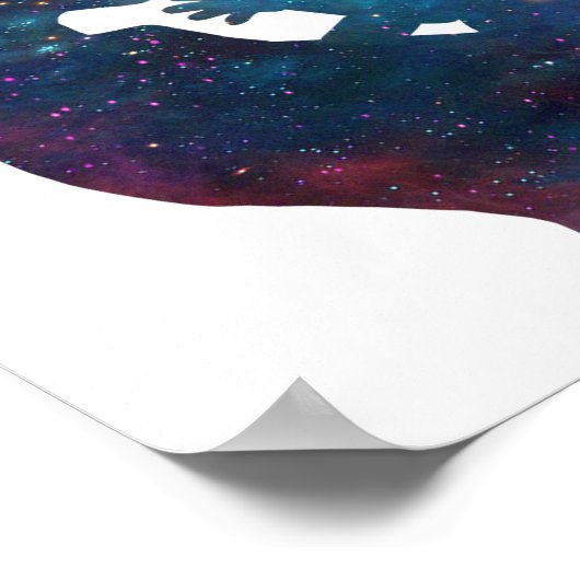 Moederdag van moeder en kind Silhouette Poster (Hoek)