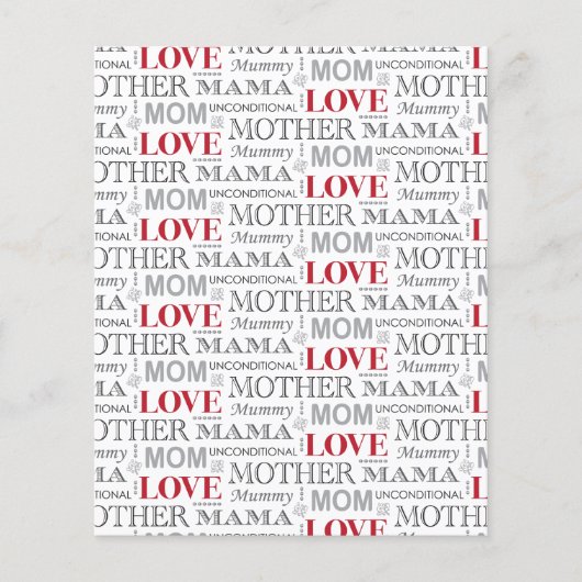  Moederdag van moederliefde of geboortedag Flyer (Voorkant)