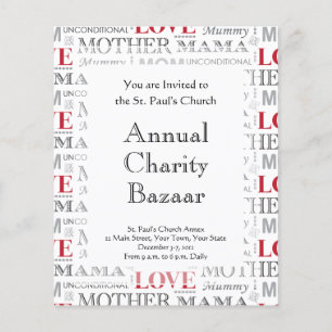 Moederdag van moederliefde of geboortedag Flyer