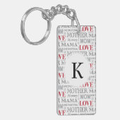  Moederdag van moederliefde of geboortedag Sleutelhanger (Voorkant Links)