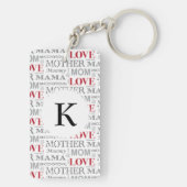  Moederdag van moederliefde of geboortedag Sleutelhanger (achterkant)