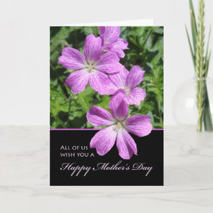 Moederdag van ons allemaal Ooievaarsbek Geraniums Kaart