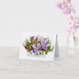 Moederdag van Ons Beiden - Hepatica Bosanemoon Kaart