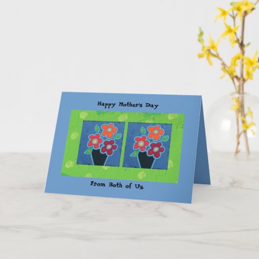 Moederdag van ons beiden kaart (Gele Bloem)