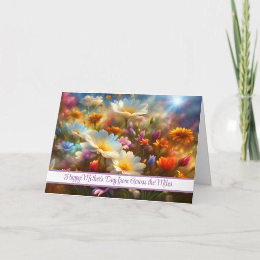 Moederdag van over de mijlen ver weg  feestdagen kaart (Voorkant)