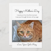 Moederdag van Rescue Cat vakantie Kaart (Voorkant / Achterkant)