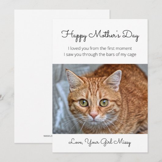 Moederdag van Rescue Cat vakantie Kaart (Voorkant / Achterkant)