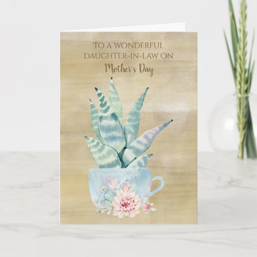 Moederdag van schoondochter kaart (Voorkant)