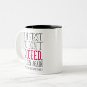 moederdag van tweede kind, tweede geboren grappige tweekleurige koffiemok (Voorkant links)