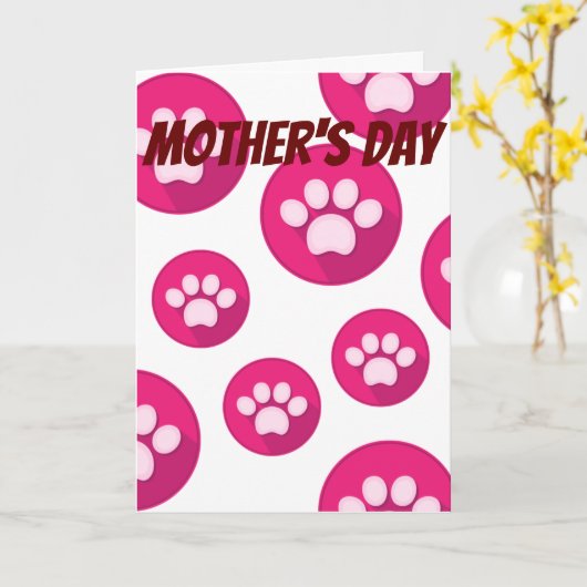 Moederdag van uw huisdieren kaart (Gele Bloem)