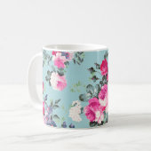 Moederdag van vlinder en  Rozen Koffiemok (Voorkant links)