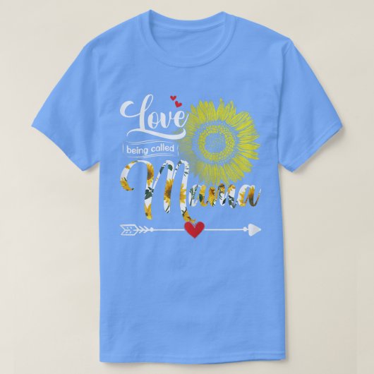 Moederdag van vrouwen die ik graag mama Sunflo noe T-shirt (Design voorkant)