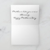 Moederdag vanille roos kaart (Binnen)