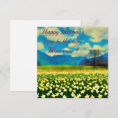 Moederdag - Veld met narcissen - schilderij (Voorkant / Achterkant)