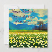 Moederdag - Veld met narcissen - schilderij (Voorkant)