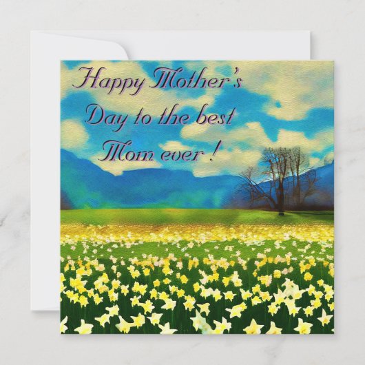 Moederdag - Veld narcissen - schilderij (Voorkant)