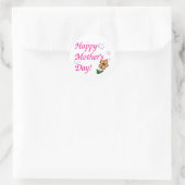 Moederdag ventilator ronde sticker (Tas)