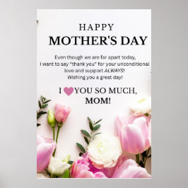 MOEDERDAG (VER WEG) GROETJES ONLINE + POSTER