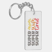 Moederdag verbluffende persoonlijke foto-Sleutelha Sleutelhanger (Voorkant Links)