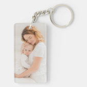 Moederdag verbluffende persoonlijke foto-Sleutelha Sleutelhanger (achterkant)