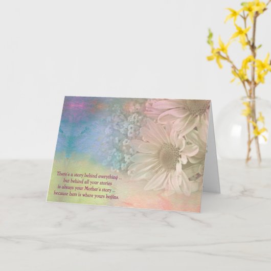 Moederdag verhaal kaart (Gele Bloem)