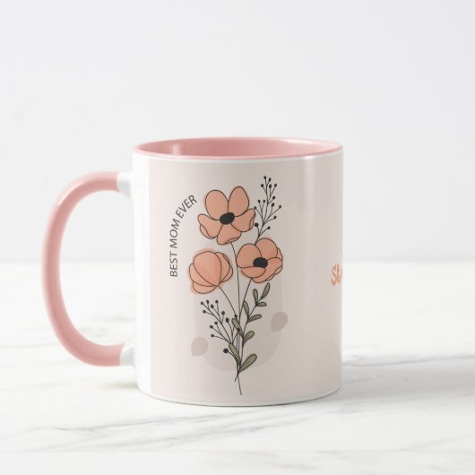 Moederdag Verjaardag Beste mama ooit gepersonalise Mok (Links)