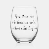 Moederdag Verjaardag Grappige Citaten Eenvoudig Wijnglas Zonder Voet (Voorkant)