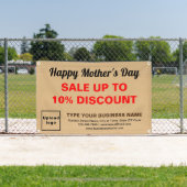 Moederdag Verkoop Licht Bruin Rechthoek 4’ x 2,5’ Spandoek (Insitu)