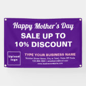 Moederdag Verkoop Paars Rechthoek 4’ x 2,5’ Spandoek (Horizontaal)