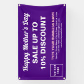Moederdag Verkoop Paars Rechthoek 4’ x 2,5’ Spandoek (Verticaal)
