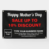 Moederdag Verkoop Zwarte Rechthoek 4' x 2,5' Banne Spandoek (Horizontaal)