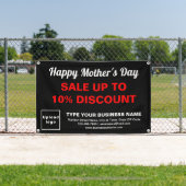 Moederdag Verkoop Zwarte Rechthoek 4' x 2,5' Banne Spandoek (Insitu)