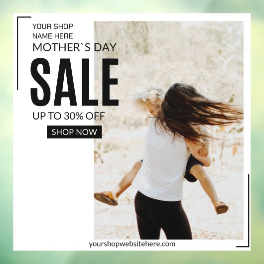 Moederdag-verkooppercentage aanpassen (groot) raamsticker (Vel 3)