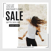 Moederdag-verkooppercentage aanpassen (groot) raamsticker (Vel)