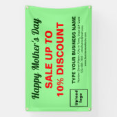 Moederdag Verlichting groene rechthoek 4' x 2,5' Spandoek (Verticaal)