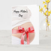 Moederdag Verwacht moedermeisje Kaart (Gele Bloem)